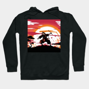 Kenjutsu sunset samurai warrior Hoodie
